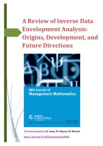 A Review Of Inverse Data Envelopment Analysis: Origins, Development, And Future Directions